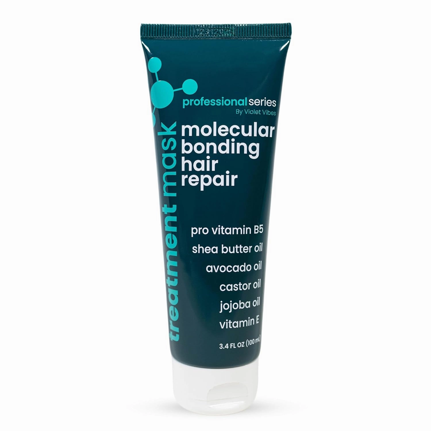 Violet Vibes Keratin & Collagen Boosting Molecular Bonding Hair Repair Treatment Mask w/Silk Proteins Infused w/Vitamin E, Castor, Shea, Jojoba