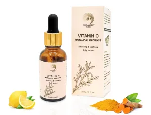 Vitamin C Face Serum - Brightening, Hydrating, Glowing Skin with Hyaluronic Acid, Turmeric, Vitamin E, Green Tea Extract, Anti Aging Facial Serum for Fine Lines & Wrinkles – 1 Fl Oz