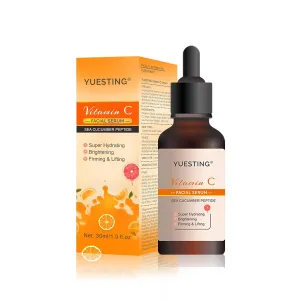 Vitamin C Face Serum with Sea Cucumber Peptide, Anti Aging Facial Super Vit C Serum,Brightening and Hydrating Facial Serum,Improve Appearance of Dark Spots, Firmness for Brighter Looking Skin