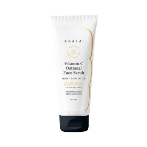 Vitamin C Oatmeal Face Scrub With Jojoba, Almond & Carrot Seed Oil Gentle Exfoliation & Daily use Of Dead Skin,All-Natural, Non-Toxic All Skin Types- 75 ml