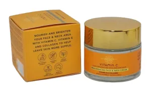 Vitamin C Rejuvenating Face & Neck Cream Glows, Brightens & helps Fade Dark Spots With Vitamin E & Collagen For Women & Men