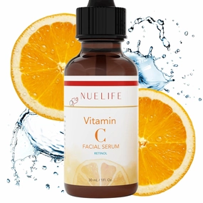 Vitamin C Facial Serum with Retinol - Hyaluronic Acid, Vitamin E, Amino Acids, Anti-Aging/Wrinkles, Fast Absorbing