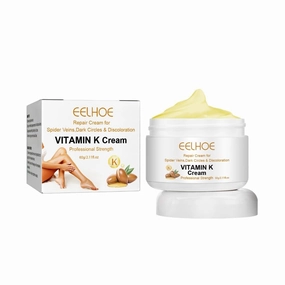 Vitamin K Cream with Aloe, Shea Butter, Jojoba Oil, Hyaluronic Acid for Skin Repair, Sensitive Skin