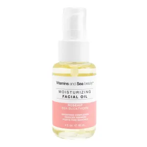VITAMINS AND SEA BEAUTY Moisturizing Facial Oil with Rosehip   Sea Buckthorn, 2 fl oz