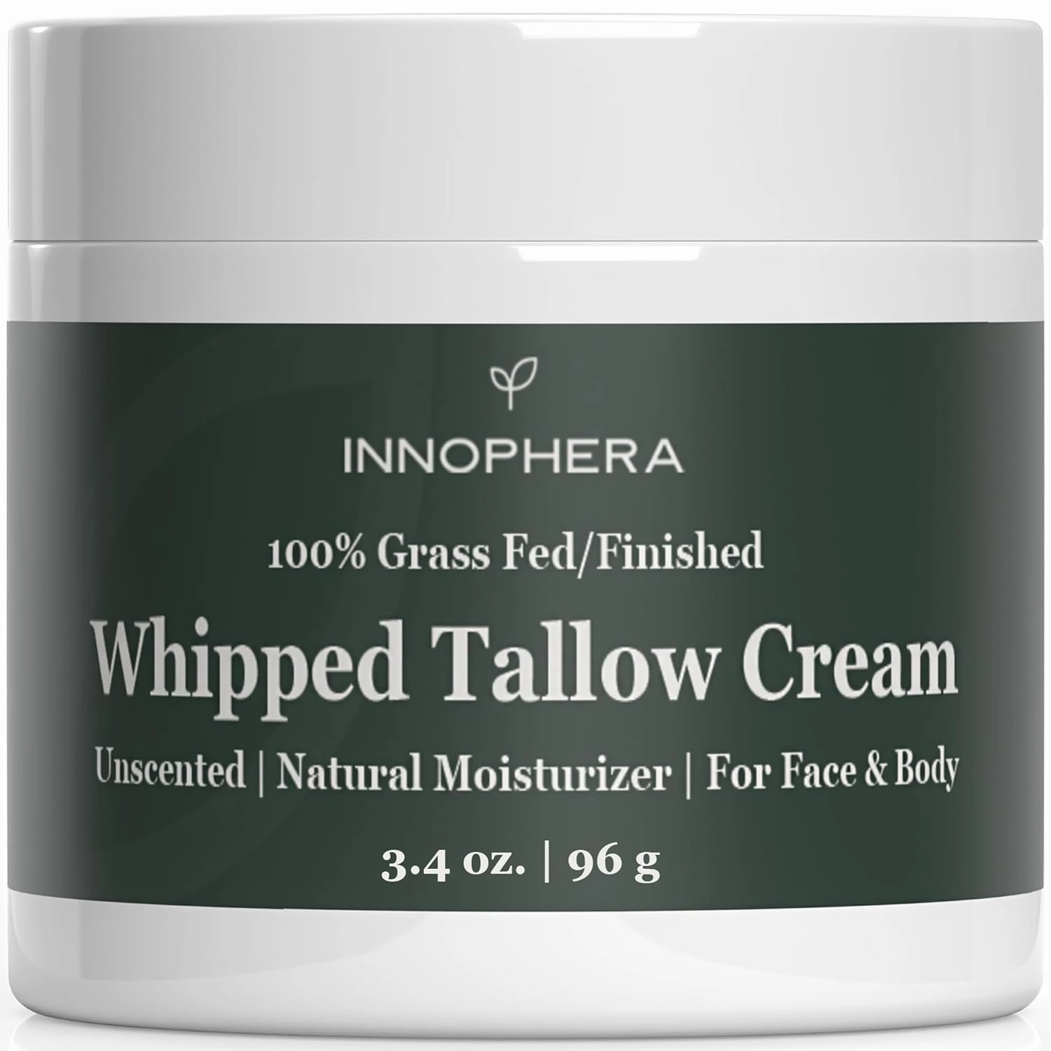 Whipped Beef Tallow Cream for Skin Care ‒ Grass Fed & Grass Finished ‒ 100% Natural Moisturizer for Sensitive Skin ‒ Handmade Face & Body Lotion ‒ Unscented & Odorless ‒ 3.4 oz.