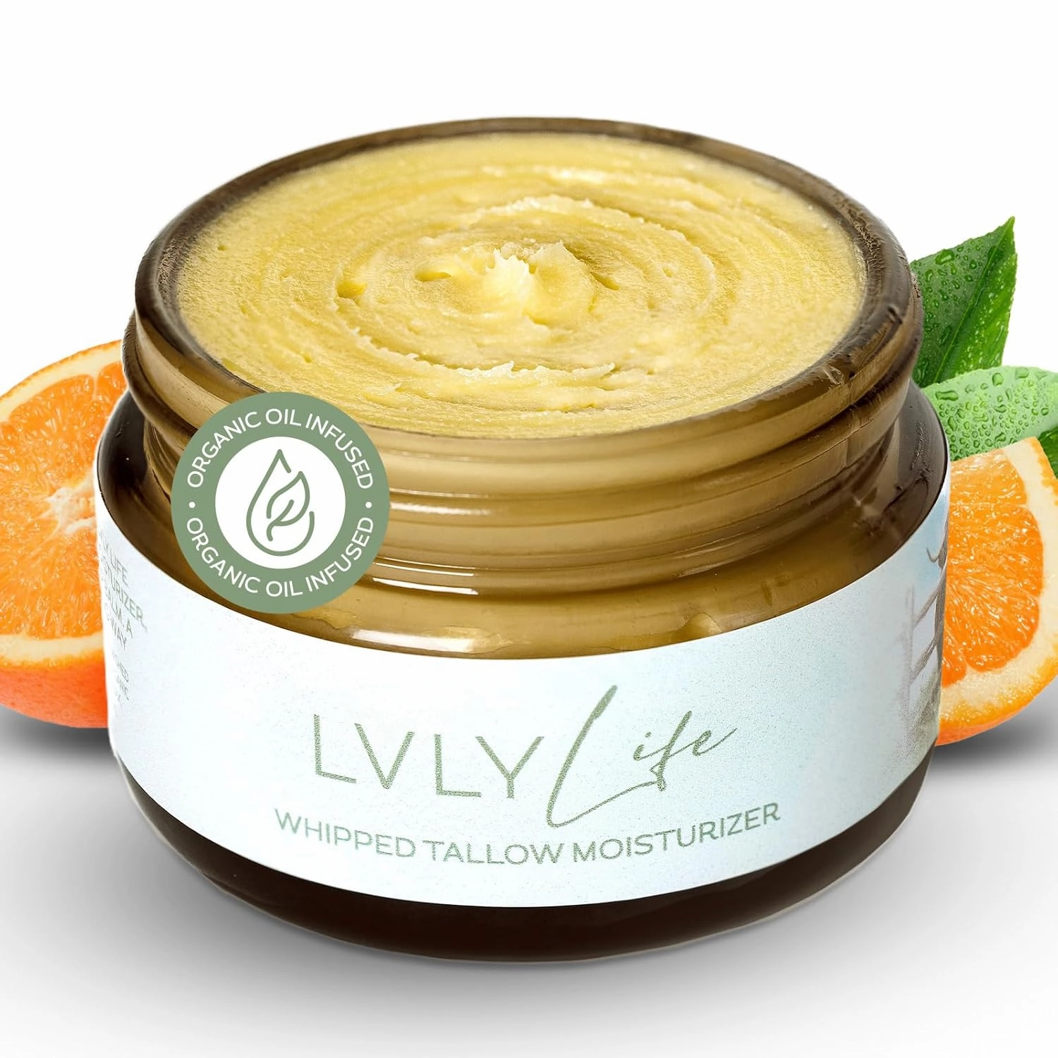 Whipped Beef Tallow Face Moisturizer - Grass Fed Grass Finished Beef- All Organic Ingredients - Natural, Hydrating Balm for Face   Body - Nourish and Soothe Sensitive Skin, 2 oz