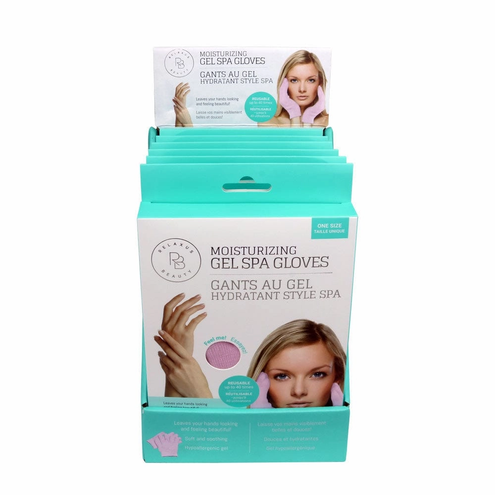 Wholesale Moisturizing Spa Gloves - Displayer of 6
