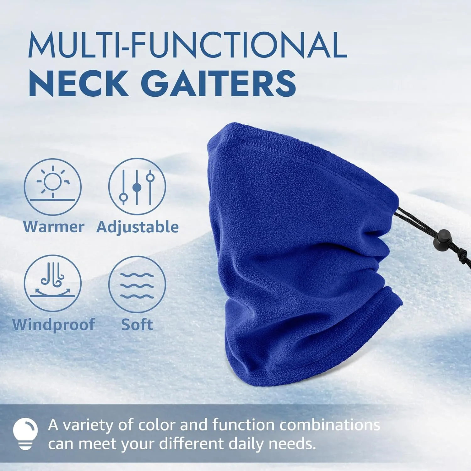 Winter Neck Warmer Ski Face Mask: Neck Gaiter Mask Face Cover Balaclava Scarf