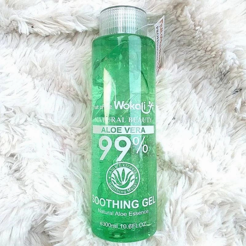 Wokali 99% Natural Aloe Vera Soothing Gel - 300ml | Aloe Vera Gel for Face and Body Hydration