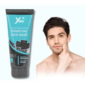 Yana Charcoal Mens Face Wash travel size & Cleanser By Korean Technoloy | Charcoal Face Wash Scrub | Side-effect Free