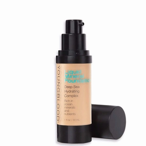 Youngblood Clean Luxury Cosmetics Liquid Mineral Foundation, Bisque | Dewy Mineral Lightweight Full Coverage Makeup for Dry Skin Poreless Flawless Tinted Glow | Vegan, Cruelty Free, Gluten-Free