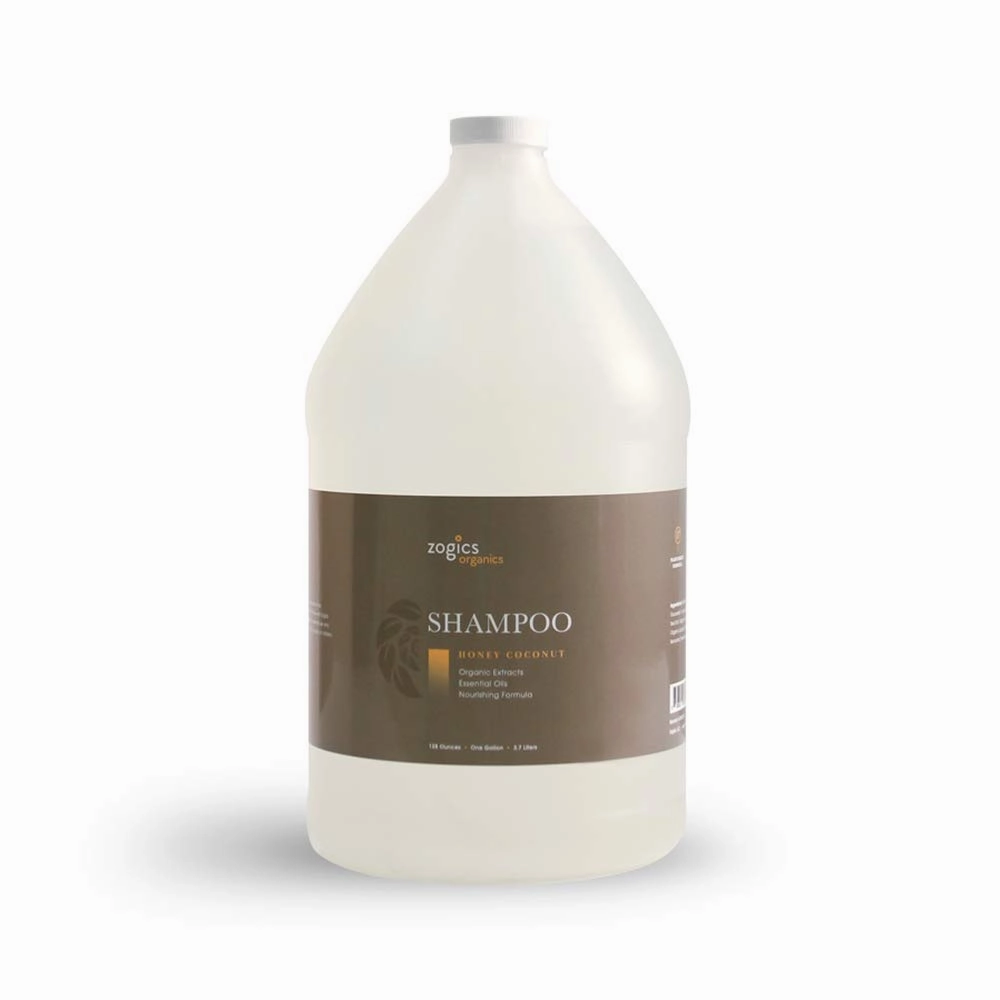 Zogics Organics Shampoo – Organic Shampoo for Women and Men, Hydrating Hair Shampoo with Natural Ingredients like Aloe Vera, Avocado, and Calendula Oil (Honey Coconut Scent, 1 Gallon)